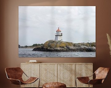 Small lighthouse in Norway by Dorenda van Knegsel