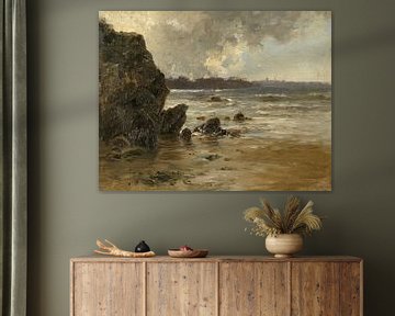 Carlos de Haes Landschaft am Meer, Antike Landschaft