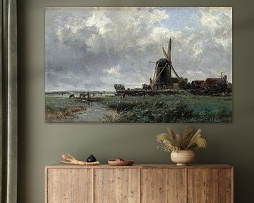 Carlos de Haes-Nederlandse molen landschap, Antiek landschap