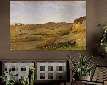 Carlos de Haes-Stroom landschap in de canyon, Antiek landschap