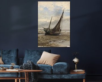 Carlos de Haes-Zeeboat, Meereslandschaft, Antike Landschaft