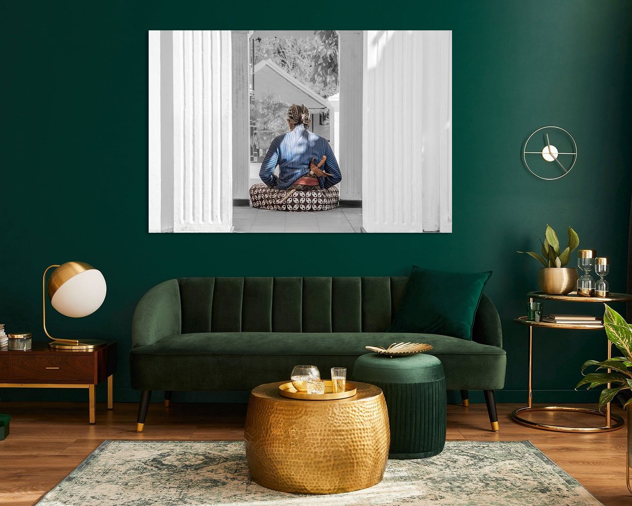 Voorbeeld van het werk in een kamer