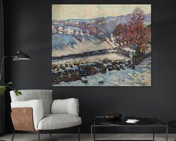 Armand Guillaumin~Schneeweiße Landschaft in Crozant
