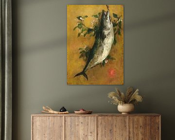 John La Farge~Fish(Panneau décoratif)