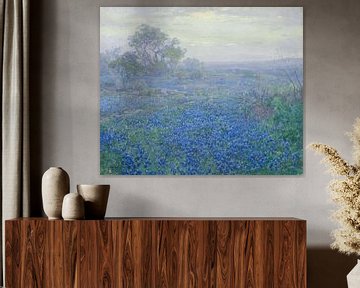 Julian Onderdonk~A Cloudy Day, Bluebonnets nabij San Antonio, Texas