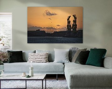 IJmuiden bei Sonnenuntergang von Willem Holle WHOriginal Fotografie