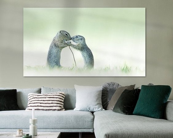 Voorbeeld van het werk in een kamer