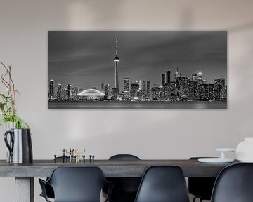 Toronto Skyline in schwarz-weiß