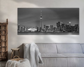 Toronto Skyline en noir et blanc