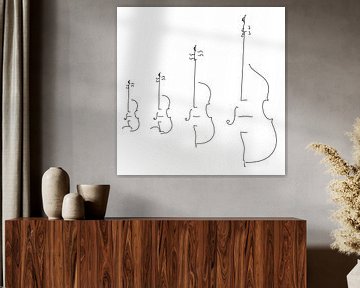 Silhouette d'une famille de violonistes sur Drawn by Johan