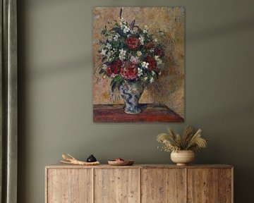 Camille Pissarro-Nog steeds leven met pioenen en nep oranje
