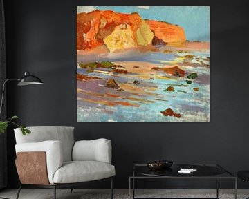 Felipe Abarzuza-Studie van het landschap, La Barrosa