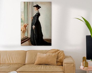 Michael Ancher-Anna Ancher staat in de deuropening