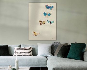 Odilon Redon Five Butterflies.