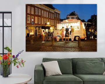 Ice cream truck on the Maartensbrug in Utrecht by Donker Utrecht