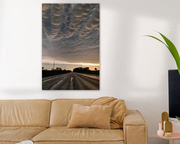 Mammatus above the road by Menno van der Haven