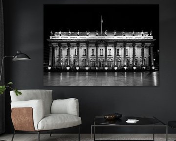 The opera of Bordeaux in dark black and white by Ivo de Rooij