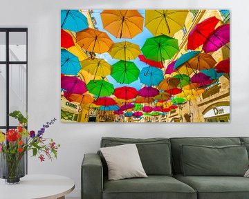 Farbige Regenschirme von Ivo de Rooij