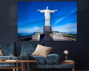 Het indrukwekkende Cristo Redentor, Rio de Janeiro van Martijn Mur