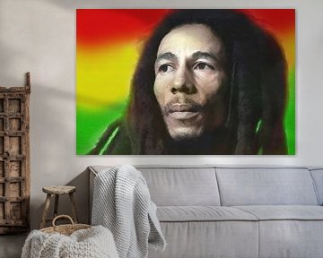 Bob Marley, King of Reggae. van Gert Hilbink