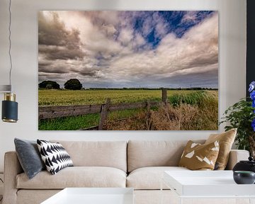 Landscape with moie sky by Dirk Keij-Bron
