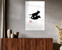 Voorbeeld van het werk in een kamer