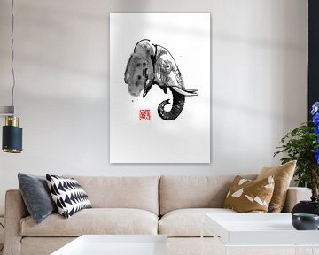 Elefanten-Profil von Péchane Sumie