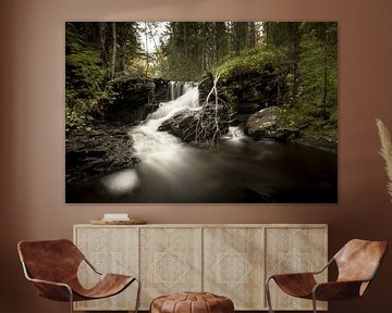 Small waterfall in the Norwegian forests by Geke Woudstra