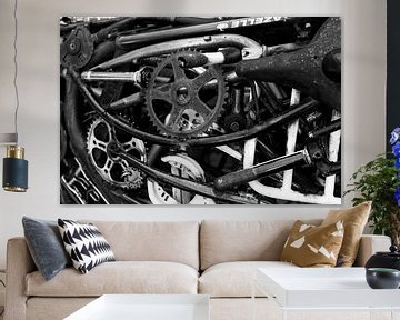 Bike Deconstructed - Fiets Onderdelen Print van MDRN HOME