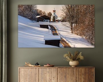 L'hiver à Wamberg, en Bavière, dans le sud de l'Allemagne sur Henk Meijer Photography