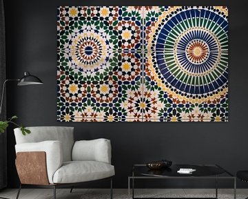 Mosaic Tile Wall in Morocco by Patrycja Polechonska