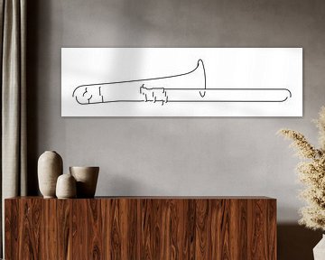 Trombone Silhouet van Drawn by Johan