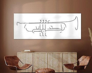 Trompet Silhouet van Drawn by Johan