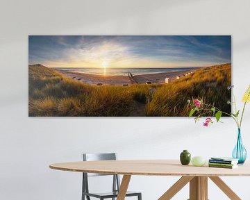 Panorama at the beach of the Manteling near Domburg by Thom Brouwer