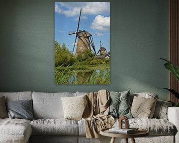 Windmills on the Nederwaard in Kinderdijk by Rob Pols