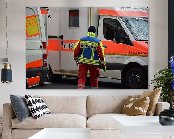 Voorbeeld van het werk in een kamer