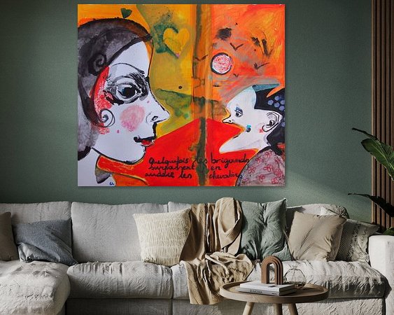 Voorbeeld van het werk in een kamer