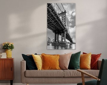 Onderkant van de Manhattan bridge van Ivo de Rooij
