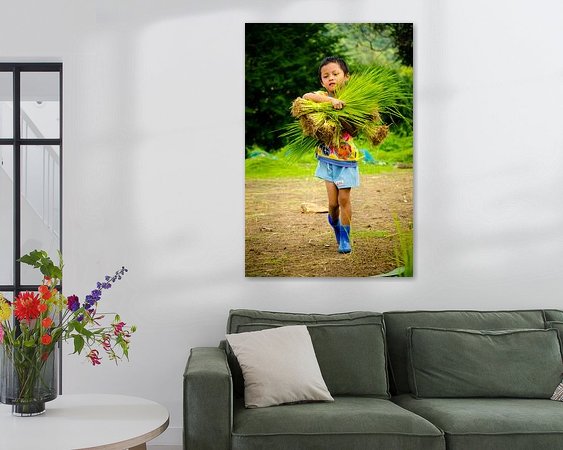 Voorbeeld van het werk in een kamer