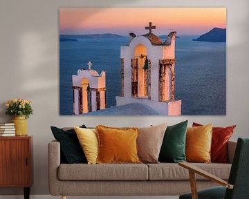 Church bells on Santorini, Greece by Adelheid Smitt