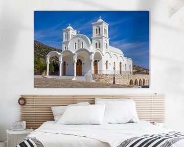 Weiße Kirche auf Paros, Griechenland
