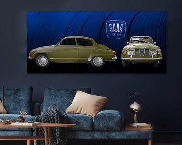 Saab 96 in originele kleur van aRi F. Huber