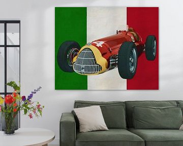 Alfa Romeo 158 Alfetta avec le drapeau italien