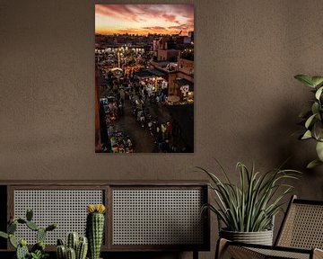 Sonnenuntergang über Marrakesch von Ellis Peeters