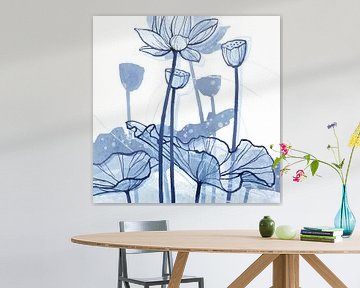 Lotus Delft Blue 03 by Ingrid Joustra