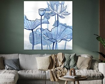 Lotus Delft Blau 01 von Ingrid Joustra