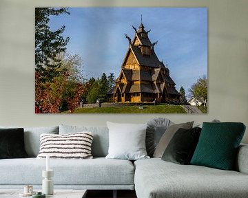 Stave church in Minot, North Dakota, USA by Adelheid Smitt