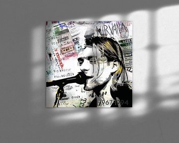 Kurt Cobain Popart von Rene Ladenius Digital Art