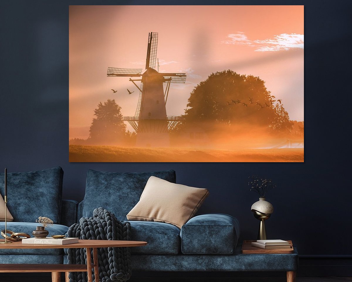 Voorbeeld van het werk in een kamer