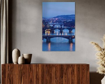 Vltava bridges with Charles Bridge, Prague, by Markus Lange